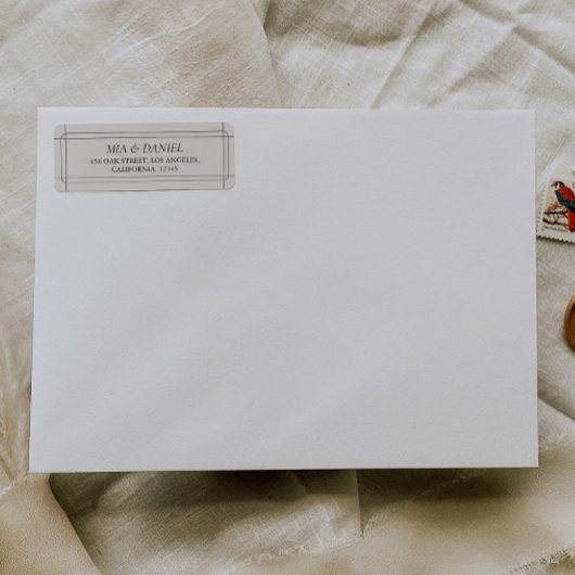 Étiquette Élégant Classic Clair Grey Adresse de retour