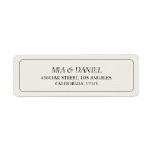 Étiquette Elegant Classic Grey Adresse de retour (Devant)