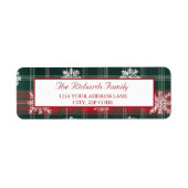 Étiquette Élégant Classic Snowflakes Holiday hiver retour (Devant)