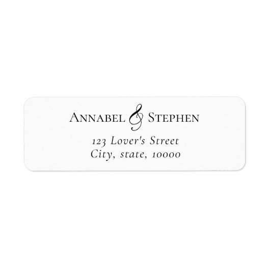 Étiquette Élégant, Classique, Monogramme, Blanc, (Devant)