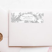 Étiquette Élégant classique Rococo Floral