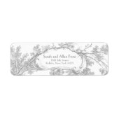 Étiquette Élégant classique Rococo Floral (Devant)
