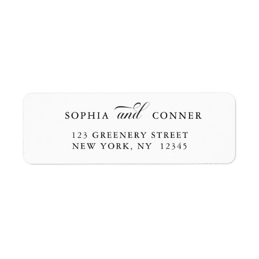 Étiquette Elegant Classy Calligraphy Adresse de retour (Devant)