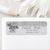 Étiquette Elégant, Cloche de Noël, Glitterie Argent (En situation)