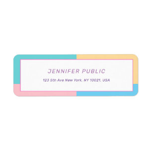 Étiquette Elégant coloré moderne design Modèle tendance