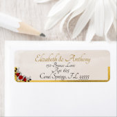 Étiquette Elegant Couples Off White & Gold Adresse de retour (En situation)