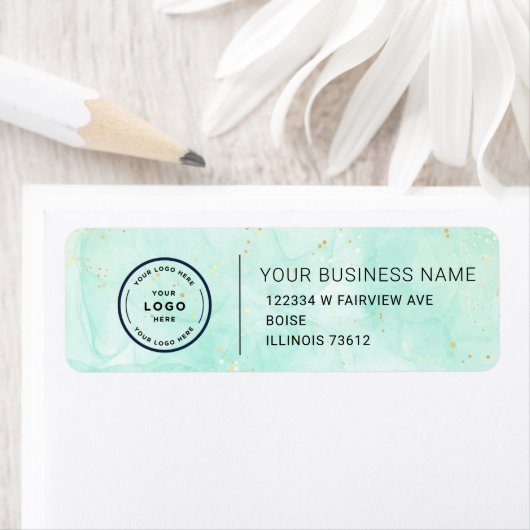 Étiquette Elegant Custom Business Return Address Labe (En situation)