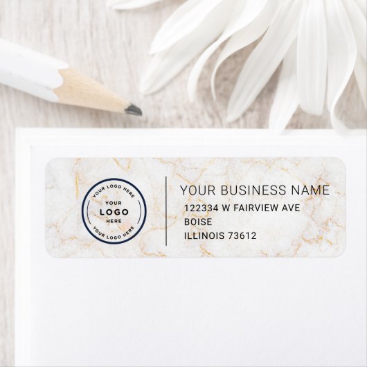 Étiquette Elegant Custom Business Return Address Labe (En situation)