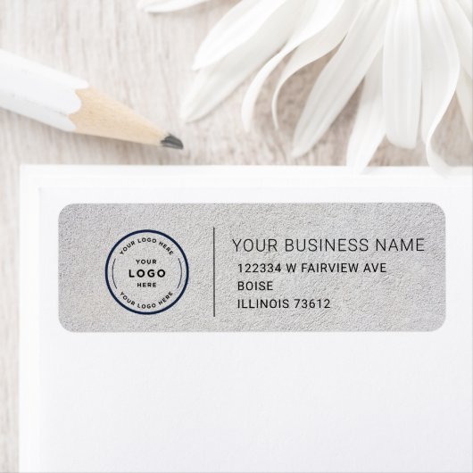 Étiquette Elegant Custom Business Return Address Label (En situation)