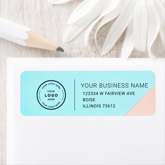 Étiquette Elegant Custom Business Return Address Label (En situation)