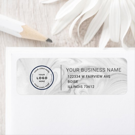 Étiquette Elegant Custom Business Return Address Label (En situation)