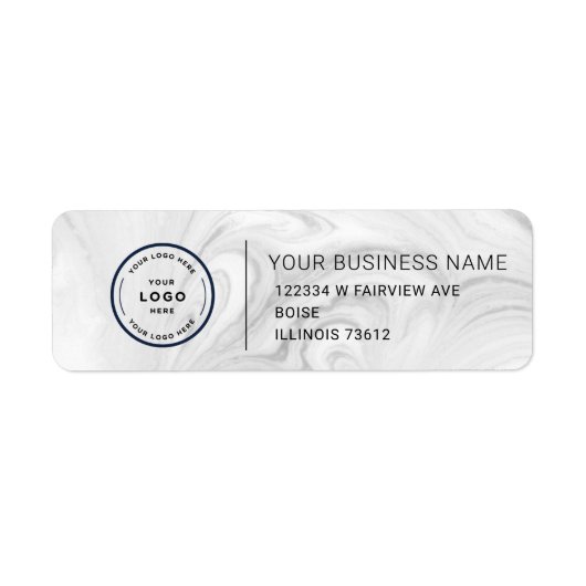 Étiquette Elegant Custom Business Return Address Label (Devant)