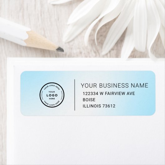 Étiquette Elegant Custom Business Return Address Label (En situation)