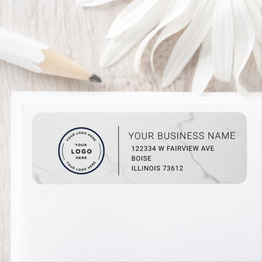 Étiquette Elegant Custom Business Return Address Label (En situation)