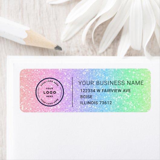 Étiquette Elegant Custom Business Return Address Label (En situation)