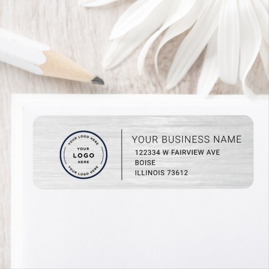 Étiquette Elegant Custom Business Return Address Label (En situation)