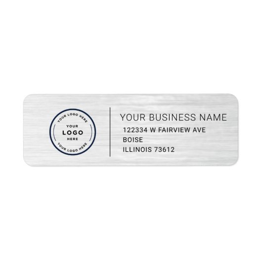 Étiquette Elegant Custom Business Return Address Label (Devant)