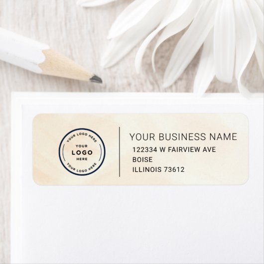 Étiquette Elegant Custom Business Return Address Label (En situation)