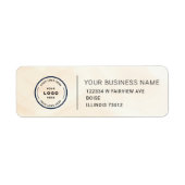 Étiquette Elegant Custom Business Return Address Label (Devant)