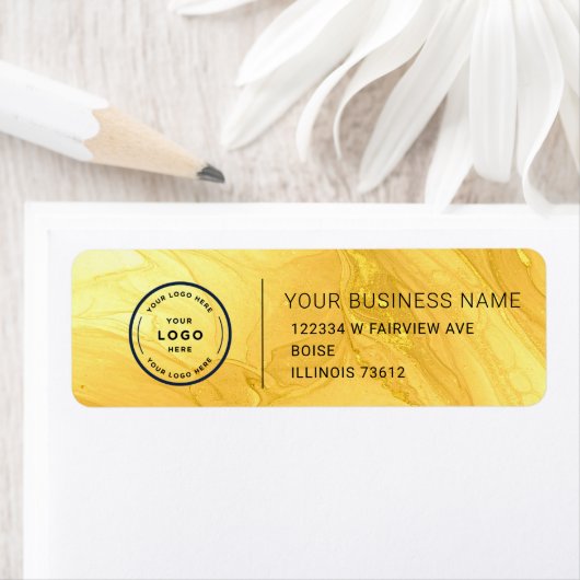 Étiquette Elegant Custom Business Return Address Label (En situation)