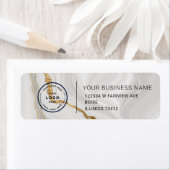 Étiquette Elegant Custom Business Return Address Label (En situation)