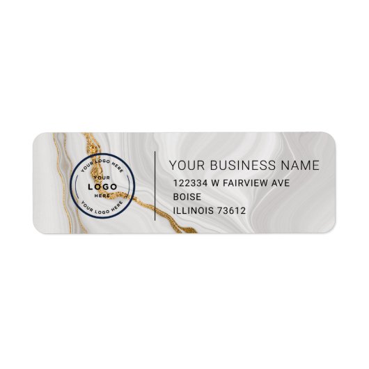 Étiquette Elegant Custom Business Return Address Label (Devant)
