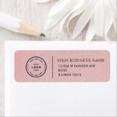 Étiquette Elegant Custom Business Return Address Label (En situation)