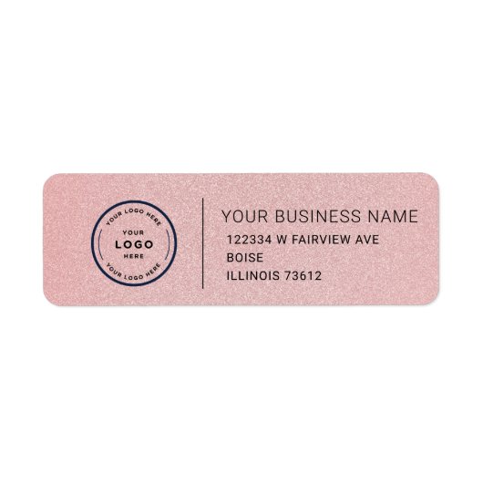 Étiquette Elegant Custom Business Return Address Label (Devant)