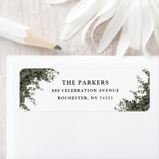 Étiquette Elegant Custom Business Return Address Label (En situation)