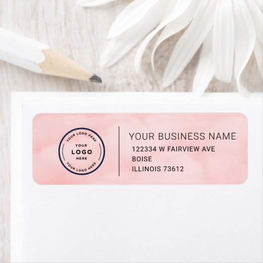 Étiquette Elegant Custom Business Return Address Label (En situation)