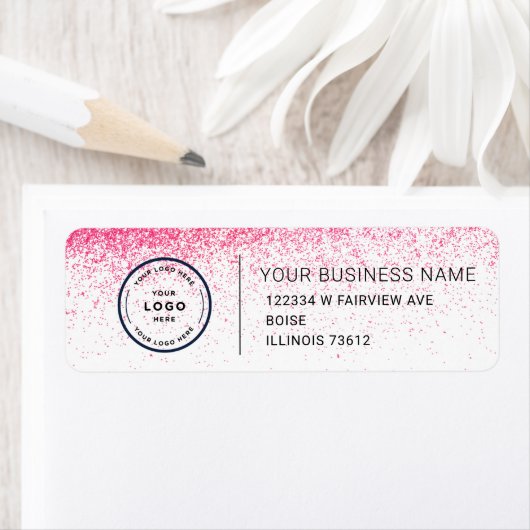 Étiquette Elegant Custom Business Return Address Label (En situation)