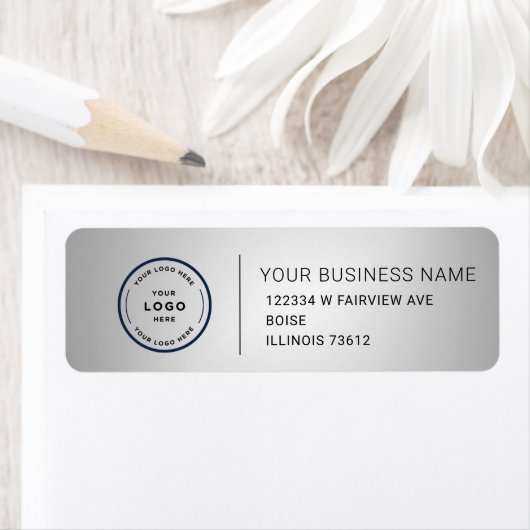 Étiquette Elegant Custom Business Return Address Label (En situation)