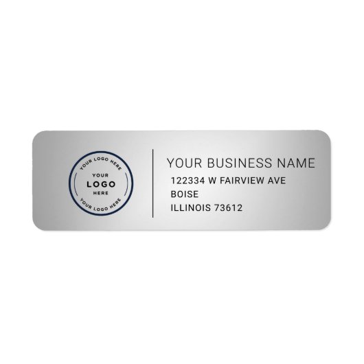 Étiquette Elegant Custom Business Return Address Label (Devant)