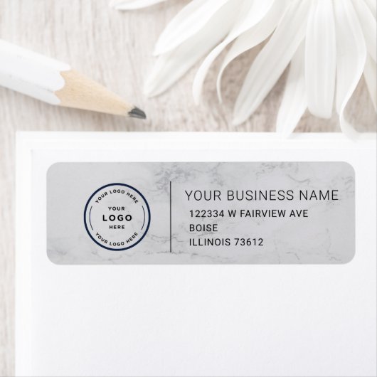 Étiquette Elegant Custom Business Return Address Label (En situation)
