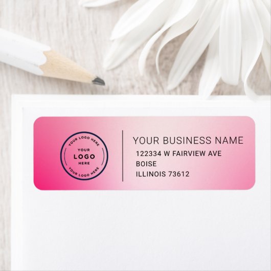 Étiquette Elegant Custom Business Return Address Label (En situation)
