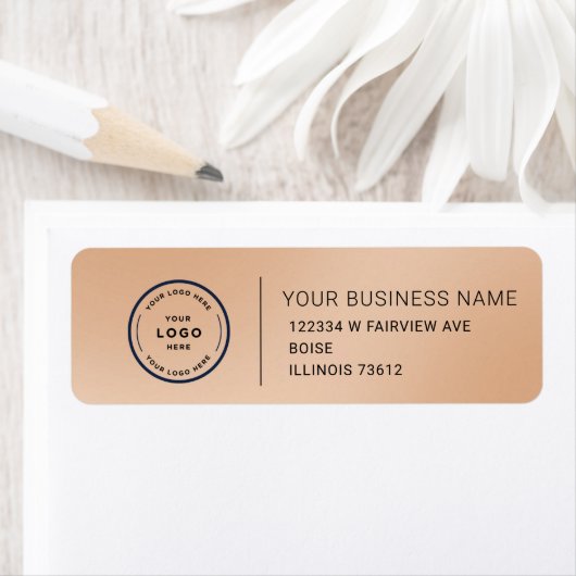 Étiquette Elegant Custom Business Return Address Label (En situation)