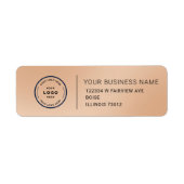 Étiquette Elegant Custom Business Return Address Label (Devant)