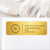 Étiquette Elegant Custom Business Return Address Label (En situation)