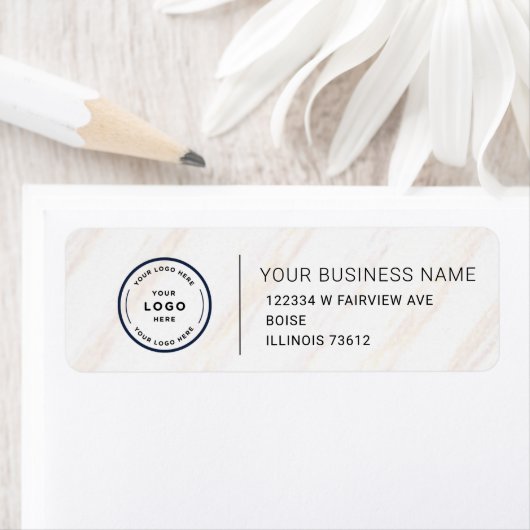 Étiquette Elegant Custom Business Return Address Label (En situation)