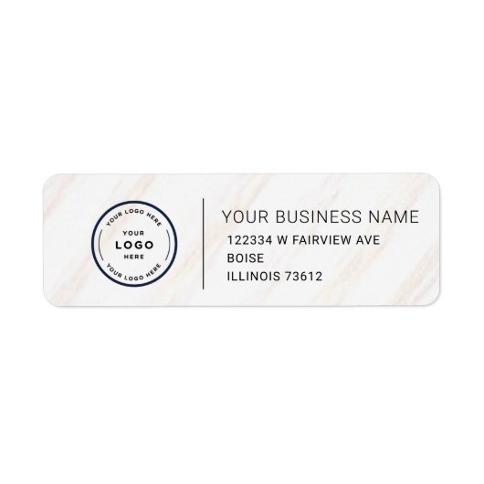 Étiquette Elegant Custom Business Return Address Label (Devant)