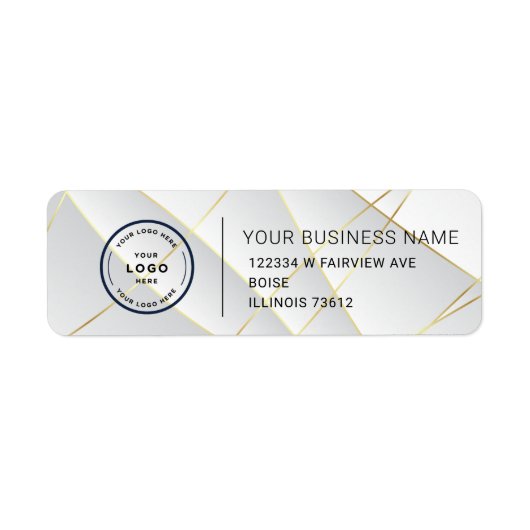 Étiquette Elegant Custom Business Return Address Label (Devant)