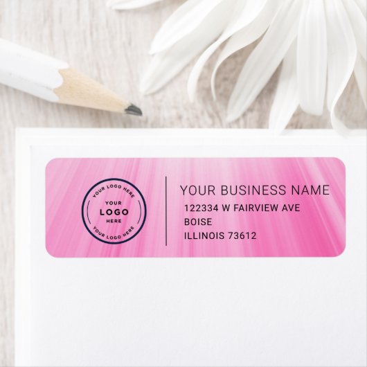 Étiquette Elegant Custom Business Return Address Label (En situation)