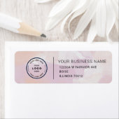 Étiquette Elegant Custom Business Return Address Label (En situation)