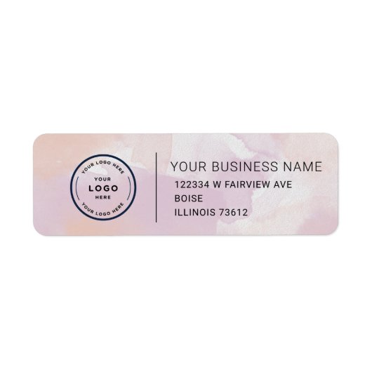 Étiquette Elegant Custom Business Return Address Label (Devant)