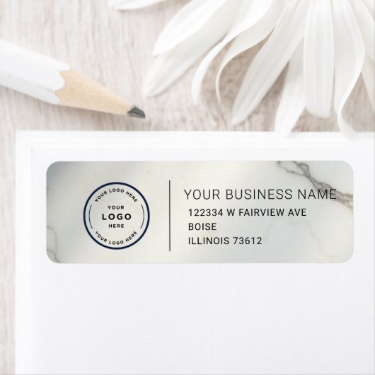 Étiquette Elegant Custom Business Return Address Label (En situation)