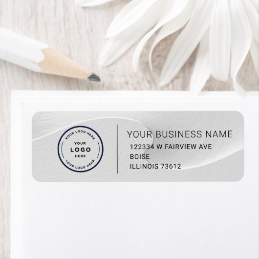 Étiquette Elegant Custom Business Return Address Label (En situation)