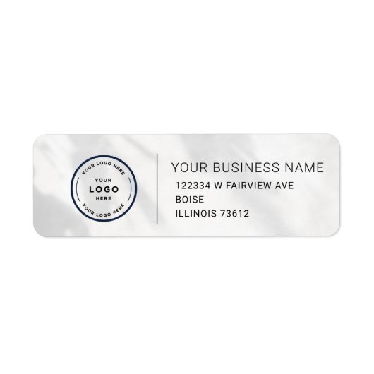 Étiquette Elegant Custom Business Return Address Label (Devant)
