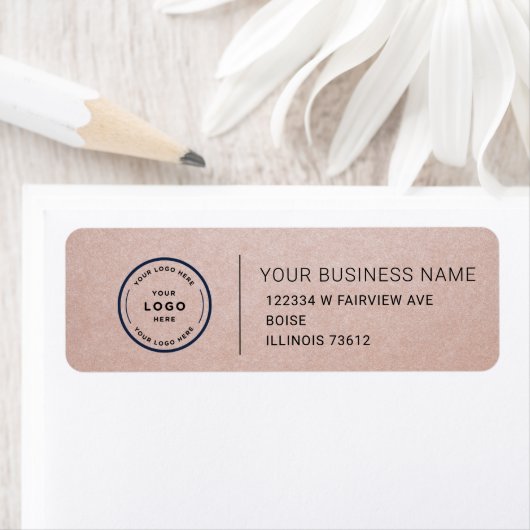 Étiquette Elegant Custom Business Return Address Label (En situation)