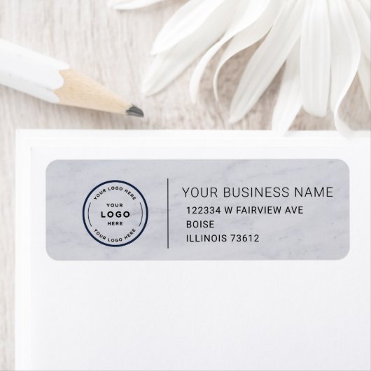 Étiquette Elegant Custom Business Return Address Label (En situation)