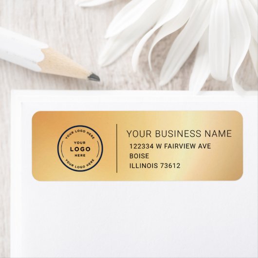 Étiquette Elegant Custom Business Return Address Label (En situation)